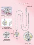 wholesale  Sterling Silver Crystal Infinity Rose Pendant Necklace Mother s Day Gift -0-23