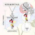 wholesale 925 Sterling Silver Ladybug Daisy Urn Pendant Keepsake Memorial Necklace w/Funnel Kit-0-1