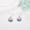 wholesale 925 Sterling Silver Blue Abalone Shell Palm Tree Drop Earrings Gift for Women-0-1