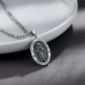 wholesale 925 Sterling Silver St Jude Thaddeus Oval Religious Catholic Pendant Necklace-0-2