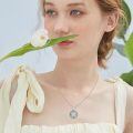 wholesale 925 Sterling Silver Celtic Compass Necklace With Moonstone And Cz-0-4