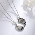 wholesale 925 Sterling Silver Yin Yang Pendant Necklaces Matching Couples Jewelry Sets with Mountains and Stars Design-0-2
