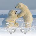 wholesale 925 Sterling Silver Hypoallergenic Sleeping Bear Huggable Hoop Earrings-0-1