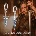 wholesale 925 Sterling Silver Abalone Shell Viking Sword Huggie Hoops for Women Norse s-0-5