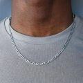 wholesale Sterling Silver Diamond Cut Figaro Chain Necklace 2 5mm Unisex 16 30 (Gift)-0-3