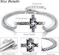 wholesale 925 Sterling Silver Black Enamel Star of David Celtic Cross Charm Bracelet for Men Women-0-4