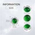 wholesale 925 Sterling Silver Green Moss Agate Stud Earrings-0-10