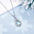 wholesale 925 Sterling Silver Blue Moonstone Teardrop Pendant Necklace for Women-0-1