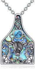 wholesale 925 Sterling Silver Turquoise Abalone Shell Western Cowboy Boot Hat Gun Cow Tag Necklace Pendant for Women and Men-0-0