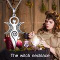 wholesale 925 Sterling Silver Triple Crescent Moon Goddess Necklace Pagan Jewelry-0-2