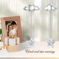 wholesale 925 Sterling Silver Star Cloud Drop Earrings with Cubic Zirconia for Women Girls-0-3