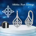 wholesale 925 Sterling Silver Celtic Knot Trinity Witch's Knot Drop Earrings Wholesale Irish  for Women Girls-0-5