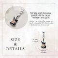 wholesale 925 Sterling Silver Rose and Guitar Shape Pendant Necklace Jewelry for Women & Men-0-2
