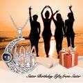wholesale TOUPOP Sisters Birthday Gifts From Sister 925 Sterling Silver Sister Pendant Necklace Four Sisters Gifts -0-1