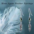 wholesale Feather Earrings For Women 925 Sterling Silver Western Boho Drop Dangle Earrings Vintage Feather Jewelry Gifts -0-2