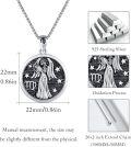 wholesale 925 Sterling Silver Virgo Angel Constellation Pendant Necklaces for Women Men Astrology Gifts-0-4