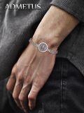 wholesale 925 Sterling Silver Saint Michael Protect Us Charm Bracelet with 3+2 Extender Chain for Men Women -0-2