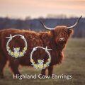 wholesale 925 Sterling Silver Cow & Flower Design Small Huggie Hoop Earrings - Gift for Her-0-5