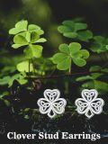 wholesale 925 Sterling Silver Celtic Knot Shamrock Stud Earrings for Women-0-5