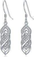 wholesale 925 Sterling Silver Celtic Knot Dangle Drop Earrings for Women - Irish  Ideas-0-0