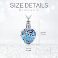 wholesale TOUPOP Butterfly Urn Necklace For Ashes 925 Sterling Silver Heart Blue Crystal Cremation Jewelry For Ashes Tree Of Life Memorial Pendant Keepsake Jewelry Gifts For Women -0-5