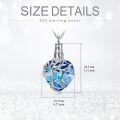 TOUPOP Sterling Silver Blue Crystal Butterfly Urn Tree Of Life Memorial Pendant-0-5