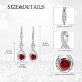 wholesale Sterling Silver Birthstone Infinity Dangle Earrings for Women Luxury Packaged-0-2