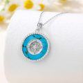 wholesale 925 Sterling Silver Malachite Round Compass Pendant Necklace for Women's Graduation Gifts-0-13