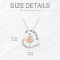 wholesale 925 Sterling Silver Rose Gold Ballerina Dancer Heart Pendant Necklace with I am enough Engraving-0-2