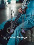 wholesale 925 Sterling Silver Purple Electric Guitar Dangle Earrings Music  for Her-0-5