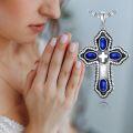 wholesale Sterling Silver Cross Pendant w Jade Red Agate Lapis Turquoise for Women-0-15