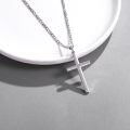wholesale 925 Sterling Silver &  Mens Cross Pendant Necklaces for Men s - 24 Chain Length-0-1