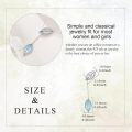 wholesale 925 Sterling Silver Blue Opalite Gemstone Leaves Pendant Chain Necklaces for Women s 48cm Length-0-4