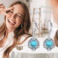 wholesale Sterling Silver Gemstone Leverback Dangle Drop Filigree Earrings for Women-0-10