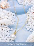 TOUPOP 14K Gold Pearl Necklace with Bow/Heart/Dolphin Pendant-0-4