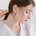 wholesale 925 Sterling Silver Blue Cubic Zirconia Infinity Knot Leverback Drop Earrings For Women-0-1