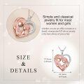wholesale 925 Sterling Silver Heart-Shaped Mother and Child Pendant Necklace - Perfect Gift for Mom or Grandma-0-2