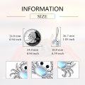 wholesale 925 Sterling Silver Crab Dangle Drop Earrings with Moonstone - Ocean Inspired Jewelry for Women Gifts-0-3