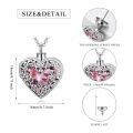 wholesale 925 Sterling Silver & Stone Butterfly Urn Necklace for Ashes - 2 in 1 Cremation Jewelry with Photo Locket, Memorial Keepsake for Loved Ones/Pets-0-5