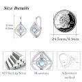 wholesale 925 Sterling Silver Moonstone Celtic Knot Leverback Earrings for Women & Girls - Vintage  Ideas-0-2