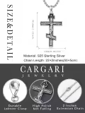 wholesale 925 Sterling Silver Crucifix Cross Pendant Necklace  for Men & Women - Religious  Sets Wholesale w/ 24  and Box Packaging-0-1