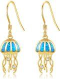 wholesale 14K Gold Jellyfish Opal Drop Earrings - Christmas Gifts for Her-0-0