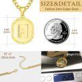 wholesale Sterling Silver A Z Letter Pendant Necklace w Cuban Chain (Gift)-0-1