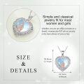 wholesale 925 Sterling Silver Heart-Shaped Pendant with Moonstone and Nordic Filigree Design - Sister Gift-0-4