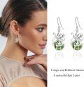 wholesale 925 Sterling Silver Green Stone Octopus Drop Dangle Earrings for Women Christmas Gifts-0-3