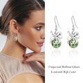 wholesale 925 Sterling Silver Octopus Earrings Wholesale With Green Stone Accents-0-3