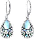 wholesale 925 Sterling Silver Abalone Shell Hummingbird Drop Dangle Earrings for Women-0-0