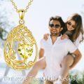 wholesale Sterling Silver Yellow Gold Plated Gemstone Tree of Life Pendant Necklace-0-40