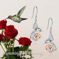 wholesale 925 Sterling Silver Hummingbird Rose Gold Plated Drop Earrings Gifts for Women-0-1