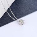 wholesale 925 Sterling Silver CZ Solitaire Pendant Chain Necklace for Women & Girls-0-2
